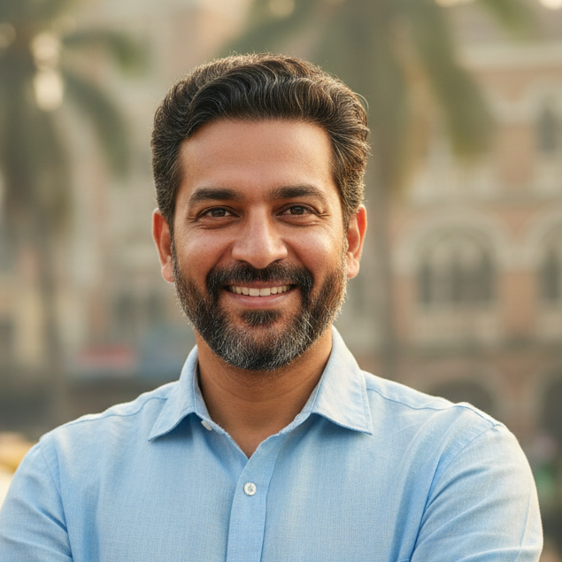 create an image of a 38 year old man from mumbai